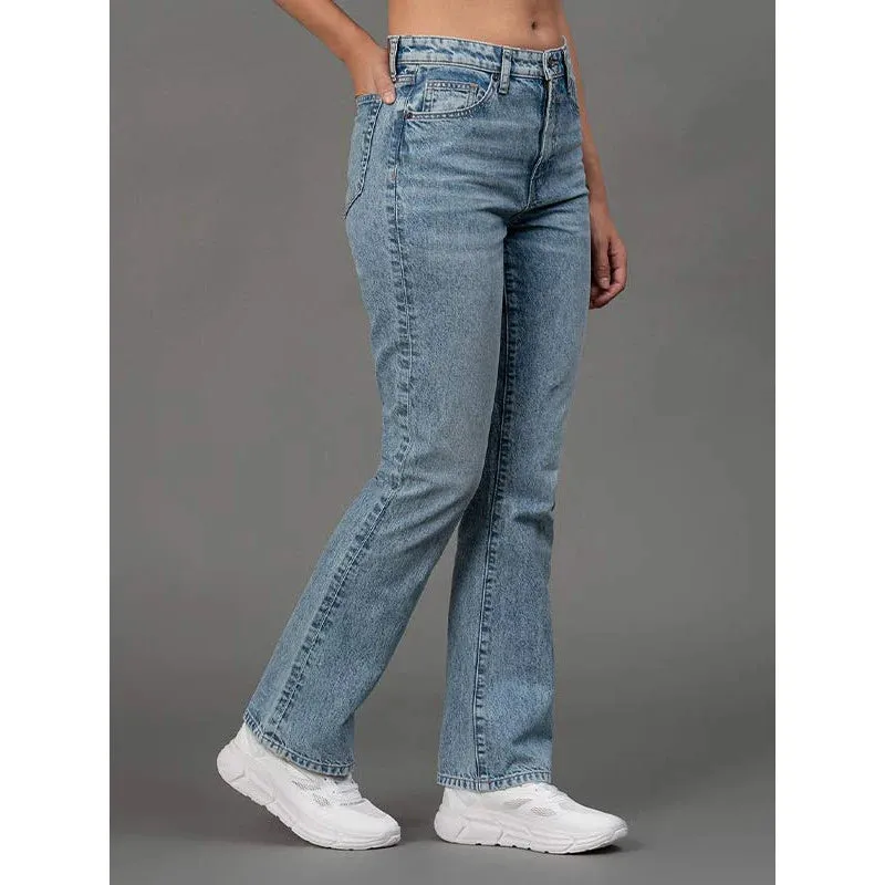 Mode by RedTape Jeans for Women| Light Blue| Comfortable & Breathable | Durable & Moisture Absorbent | Flared Fit