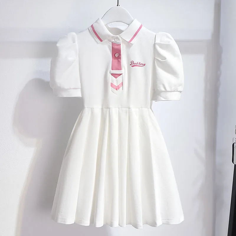 Pleated Skirt Children's Dress  New Fashion Girls Skirt Classic Style Sweet Princess Dress Children's Children's Clothing