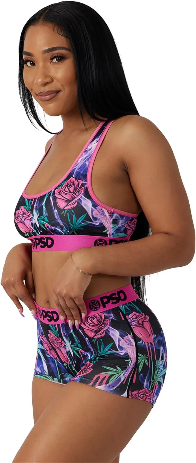 PSD Women's Drippin' Smoke Pnk Sports Bra