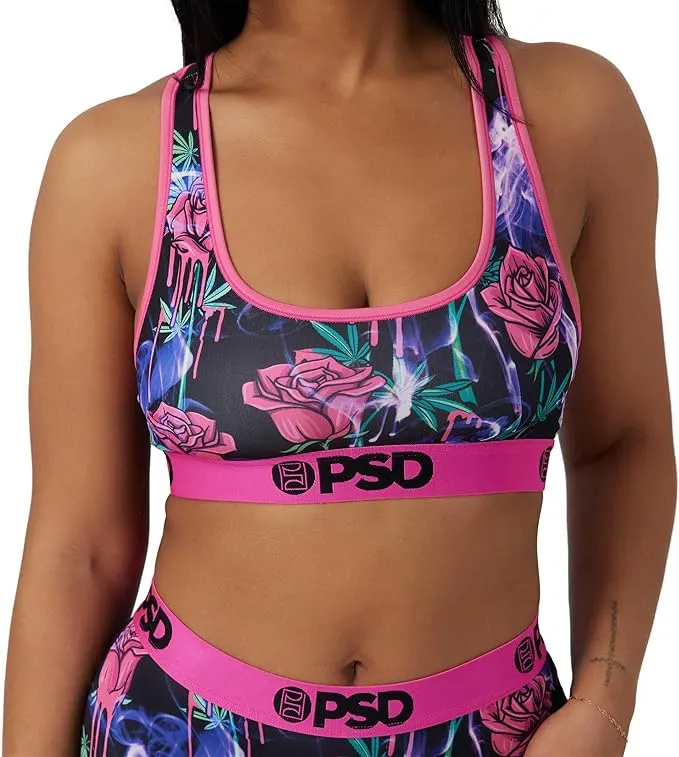 PSD Women's Drippin' Smoke Pnk Sports Bra