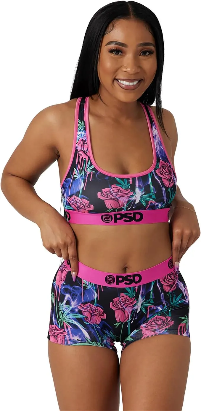 PSD Women's Drippin' Smoke Pnk Sports Bra