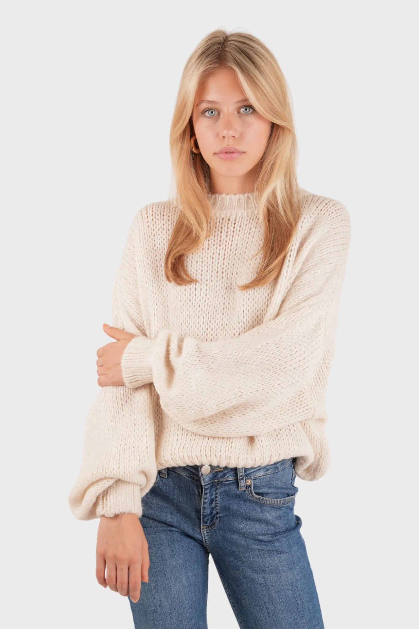 "Keep me warm" sweater beige