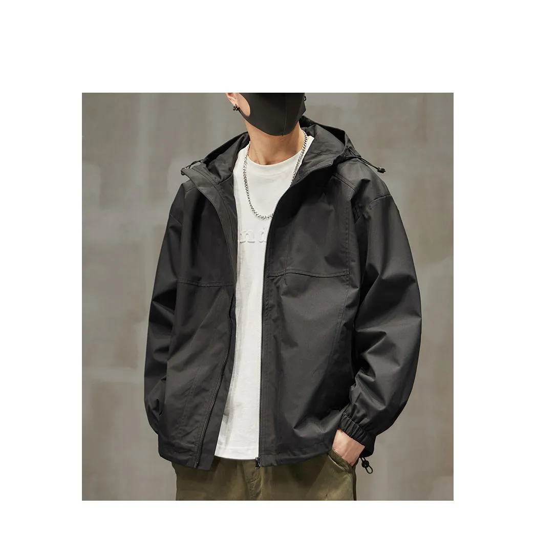 Raincoat Windproof Hooded Insulated Windbreaker