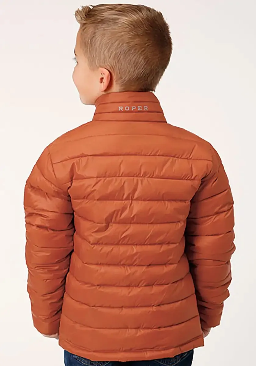 Roper Boy's Lightweigth Puffer Coat (Rust) - Children's Jacket