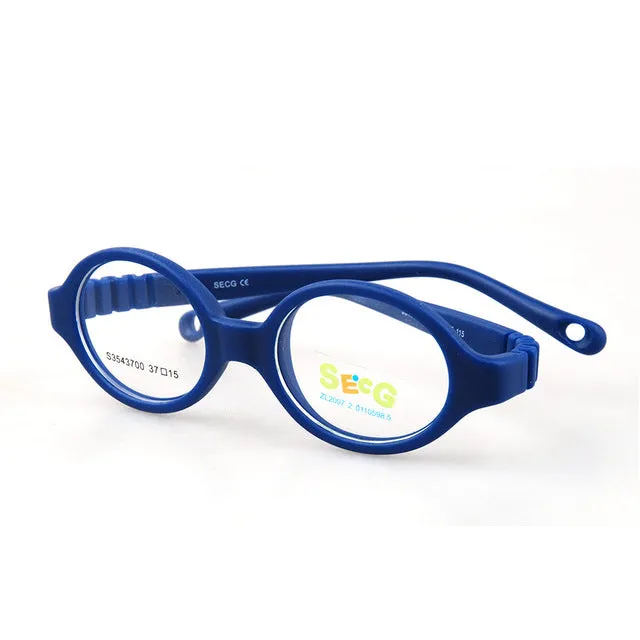 Secg's Unisex Full Rim Oval Tr 90 Titanium Eyeglasses 35437