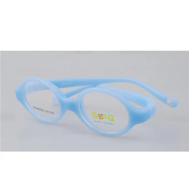 Secg's Unisex Full Rim Oval Tr 90 Titanium Eyeglasses 35437