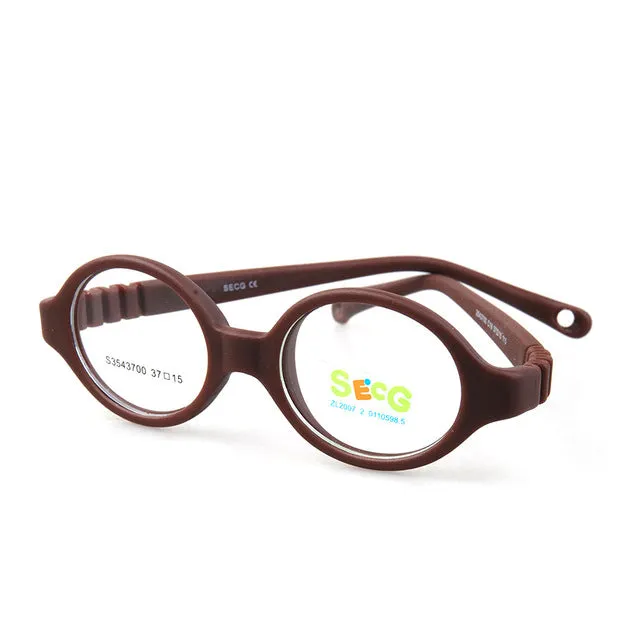 Secg's Unisex Full Rim Oval Tr 90 Titanium Eyeglasses 35437