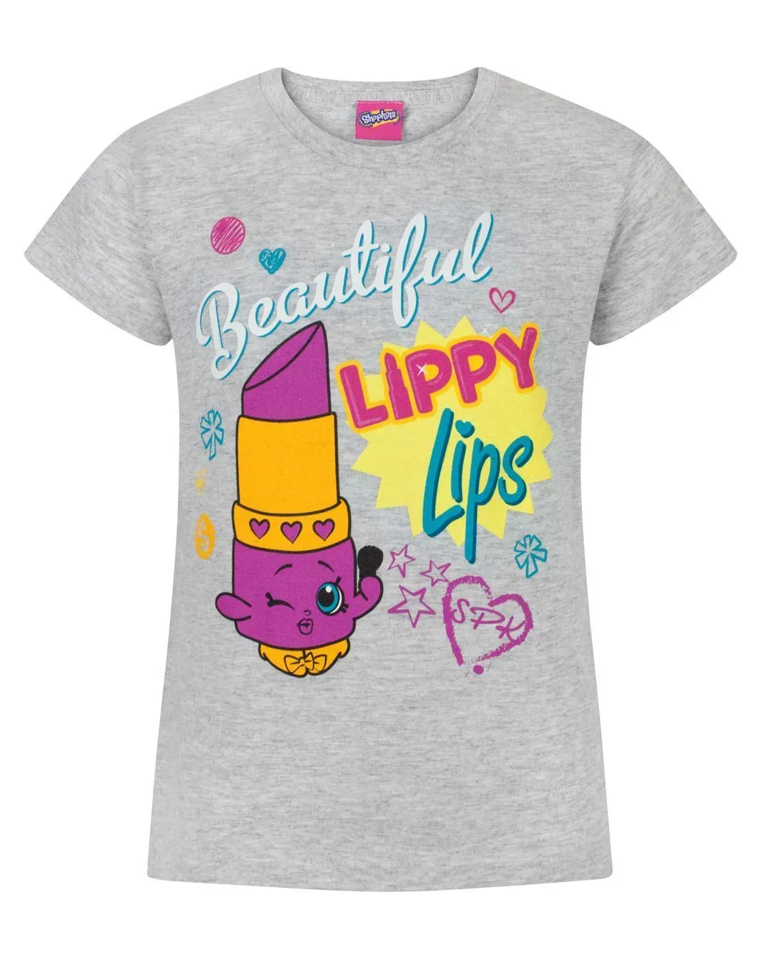 Shopkins Girls Grey Short Sleeved T-Shirt