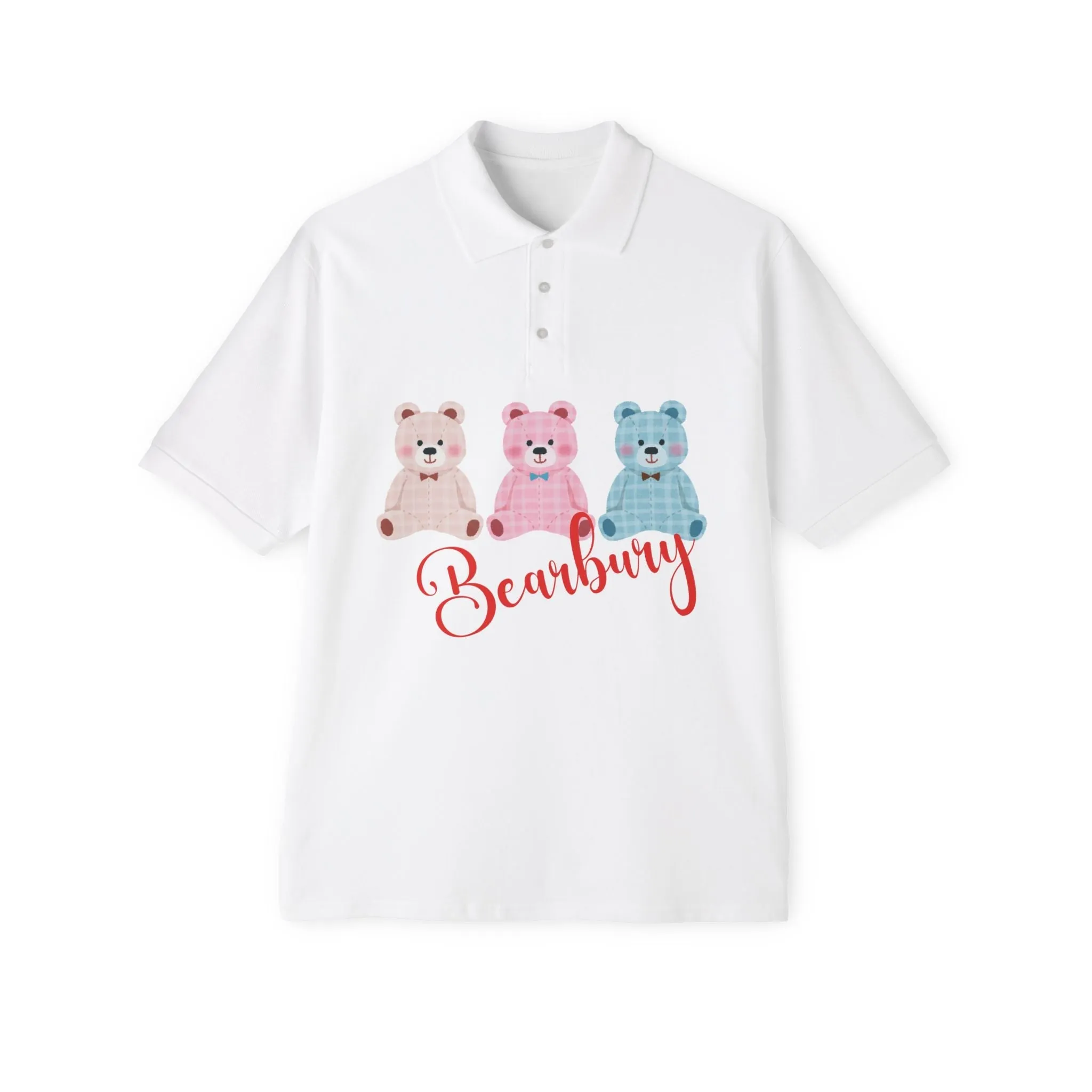 Sporty Polo T-Shirt with Cute Stylish Bear Graphic – Men Active wear